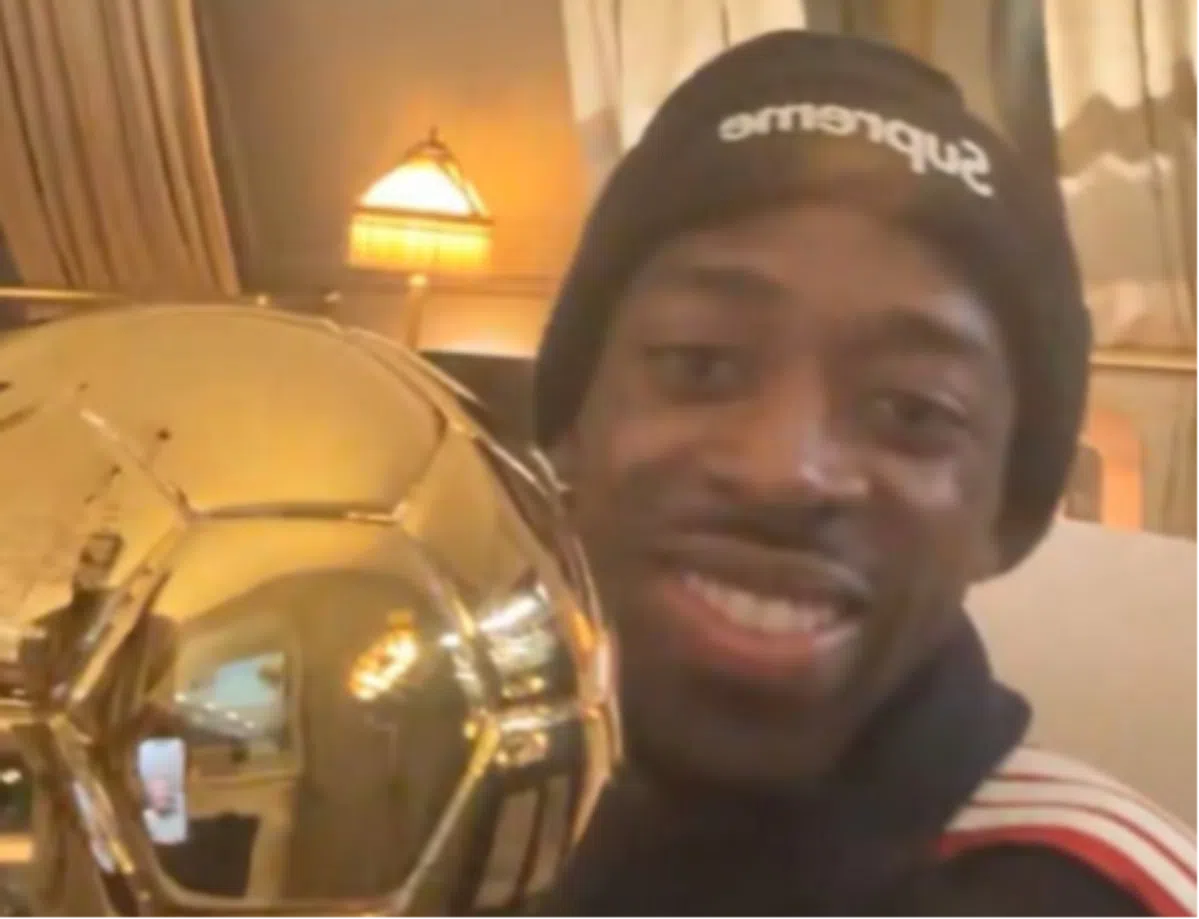 Ousmane Dembélé videobelt met familie Nouri na winst Ballon d'Or