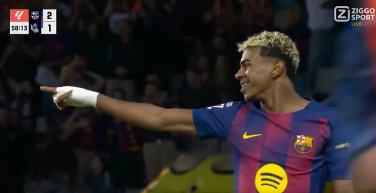 Buitenaards: Yamal keert terug en leidt Barça-goal in met eerste balcontact