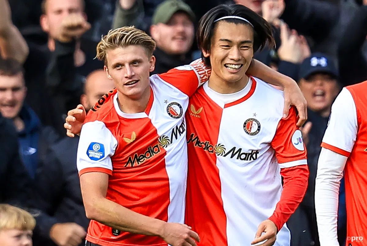 Feyenoord ontsnapt tegen FC Utrecht dankzij uitblinkende Ueda