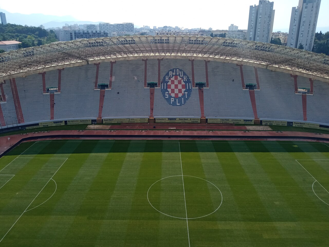Mortier gevonden op dak stadion Hajduk Split