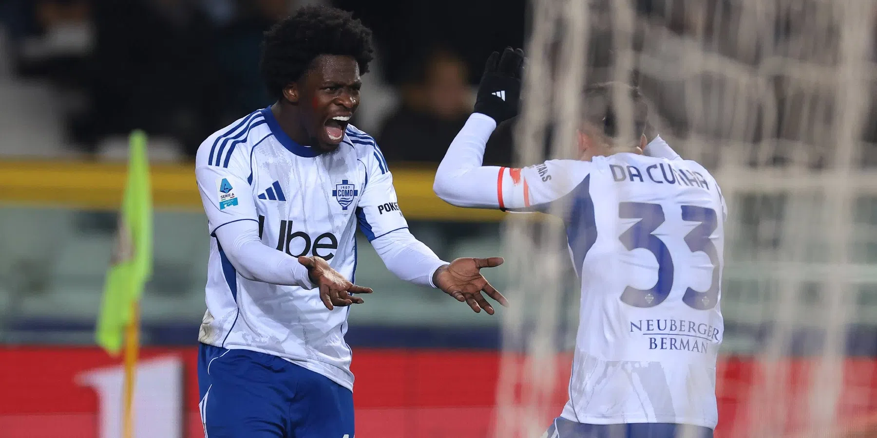 Italiaanse media lovend over Addai van Como