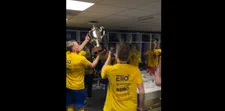 Feest in de kleedkamer, Beveren viert de titel in de Challenger Pro League