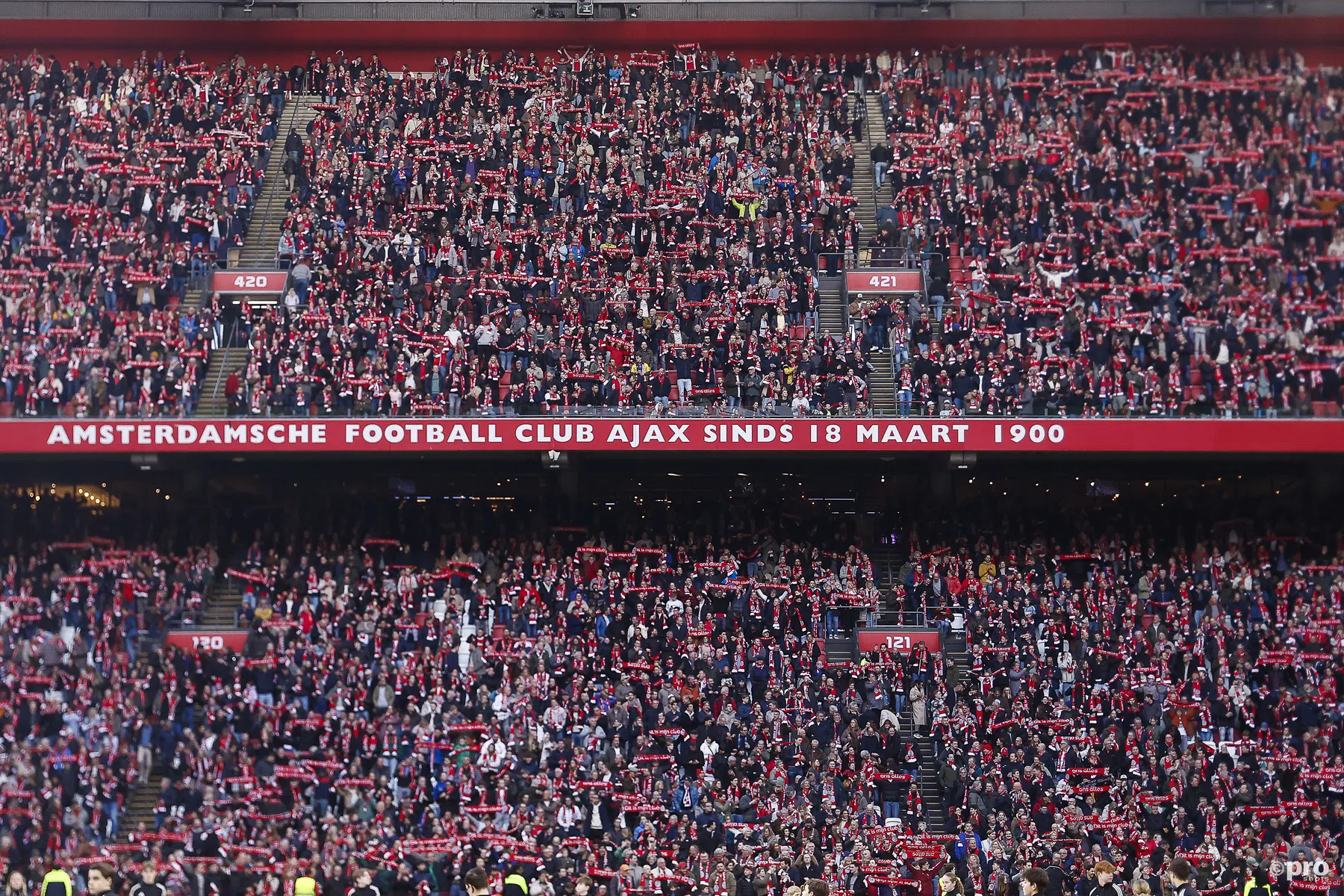 Weinig interesse onder Ajax-fans voor duel met Groningen