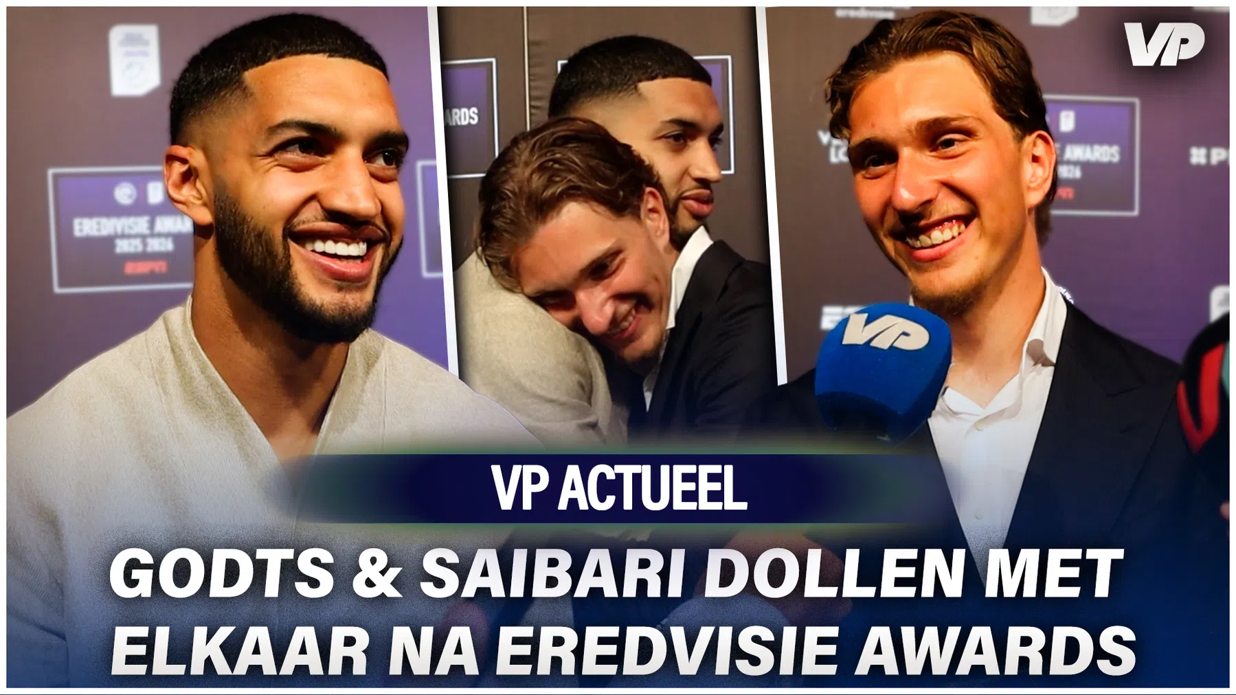 Winnaars Saibari en Godts dollen na Eredivisie Awards