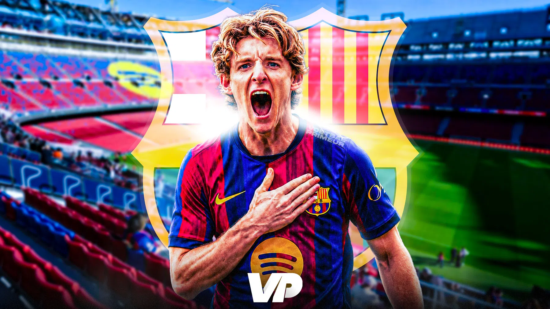 Gordon baart opzien bij Barça-presentatie en spreekt vloeiend Spaans