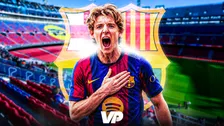 Thumbnail for article: Gordon verrast voetbalwereld bij Barça-presentatie en spreekt vloeiend Spaans