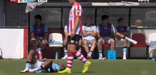 Thumbnail for article: Schrikmoment bij Feyenoord: Read met veel pijn aan de knie naar de grond
