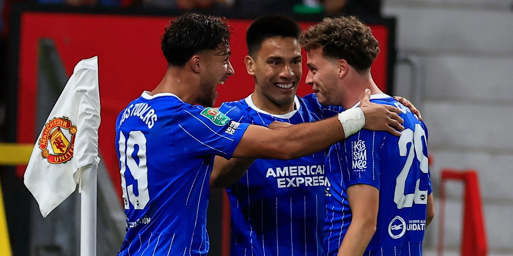 Manchester United verliest na 2-0 voorsprong van Brighton in League Cup
