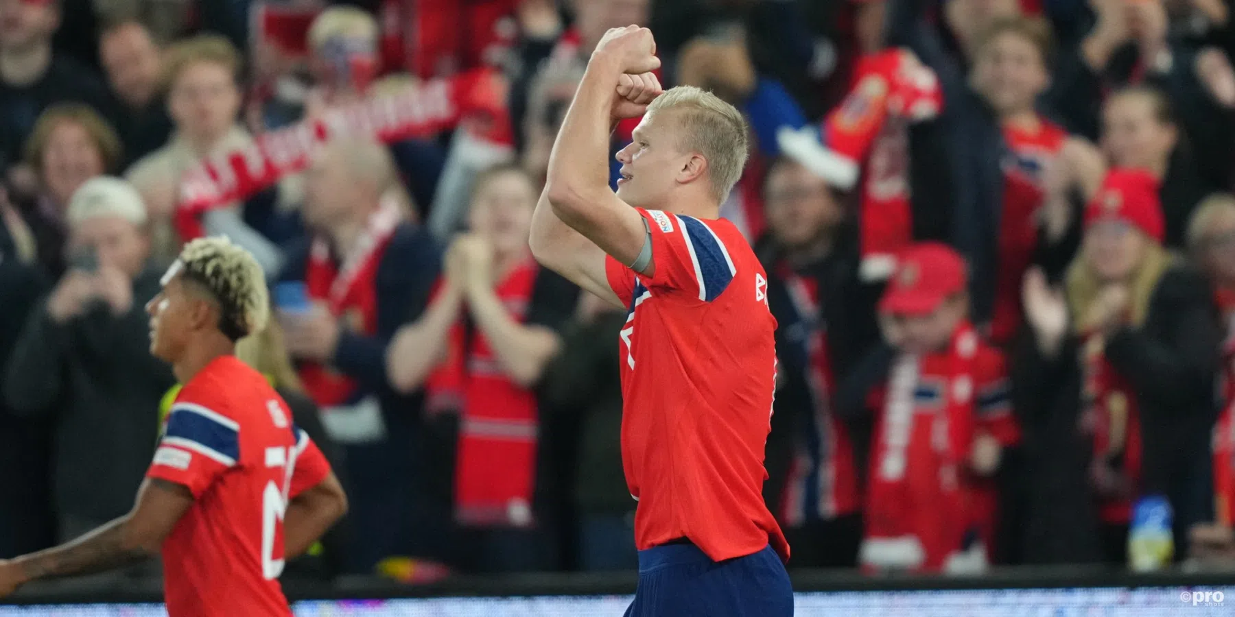 Haaland matchwinnaar bij Noorwegen tegen Denemarken