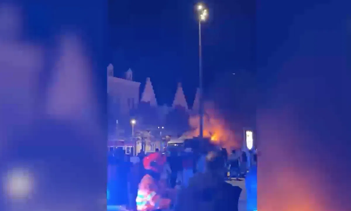 Chaos in aanloop naar Brugge - Barcelona: supportersbus gaat in vlammen op